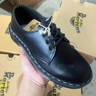 🌸全新Dr.Martens 1461經典三孔黑色真皮鞋｜白色車線｜男女同款
