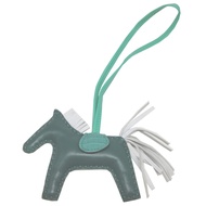 愛馬仕 Rodeo Touch PM Anneu Milo 鱷魚皮 Z 字印記（2021 年）孔雀石藍薄荷綠包飾鑰匙圈 1011 [二手] 愛馬仕