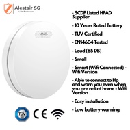 SCDF Listed Smoke Carbon Monoxide Detector for Home (WIFI/Mobile Connected/Interlink)
