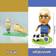 Mô hình lego cầu thủ bóng đá Ronaldo Messi Neymar