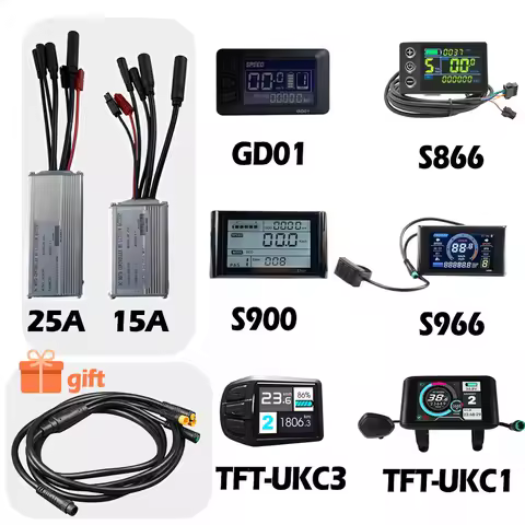 E-Bike Display 24V/36V/48V S866 Color Screens WP Plug S966 for Electric Bicycle Conversion Kit S900 