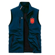Men's Casual Vest Spanish Logo Men's Motorcycle Vest Vertical Jacket Men's Vest Korean Vest Men's Ve