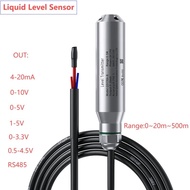 2026 10m 15m Liquid Level Sensor Transmitter 4-20mA 0-10V Submersible Liquid Level Transducer 0-5V W