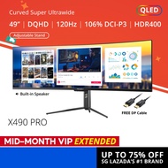 PRISM+ X490 PRO 120Hz Quantum HDR Super UWQHD Curved [5120 x 1440] Adaptive Sync Gaming Monitor