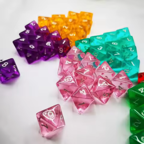 D8 10Pcs /Set Acrylic Dice Set Polyhedral 8 Faces Dice Faces And Gestures Board game Dice 8 Sides Di