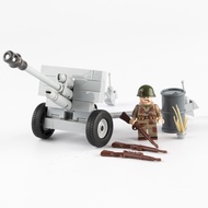 World War Ii Soviet Army German Military Small Particles Building Blocks Doll Howitzer Mortar Position Splicing Boy Suit KUE1