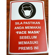 Sticker SOP Pencegahan COVID19-PERLU MEMAKAI 'FACE MASK' (C19-4)