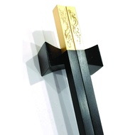 golden dragon and phoenix design | Ebony Wood And Golden Chopsticks and Holders Dining Set
