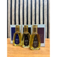 Perfume Oudh series termasuk Haruman Oud, Black Oud, Oud Maliki, dan Oud Royal 50ml botol spray