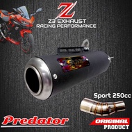 Original Z3 Exhaust Type Predator 3 Sound Sport 250cc, Racing Exhaust for 250cc Ninja Sport Motorcyc