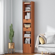 Simple Floor-standing Narrow Bookshelf with Doors Student Bookshelf Storage Cabinet Home Storage Cab