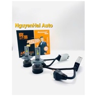 Combo of 02 super bright AOZOOM LED bulbs, 65W, 12V, H1,H4, H7, H11,9012,HB3, HB4