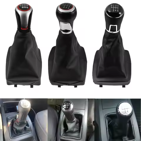 5/6 Speed Gear Shift Knob Gaiter Boot Cover Collar For Volkswagen VW Polo 9N 9N2 GTI 2002 2003 2004 