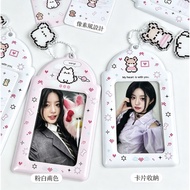 Taiwan Shipment💕Pixel Style Puppy Card Holder Plain Color Card Holder Card Holder Idol Small Card St