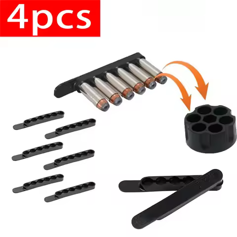 4Pcs and 8pcs Suitable for. 38 and. 357 Revolver Quick Fire Competitive Storage Strips 6 Round Quick
