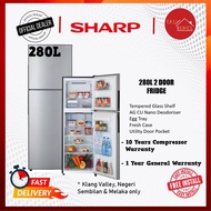 Sharp Fridge Refrigerator (280 L) SJ285MSS - Non-Inverter