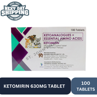Ketomirin 630mg Tablet Ketoanalogues + Essential Amino Acids for HuⓂ️🅰️ns & Pets l 10 50 & 100 Tabs