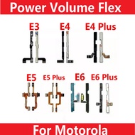 For Motorola Moto E3 E4 Plus E5 E6 Plus E6s Power On Off Button Volume Switch Control Flex Cable Rib