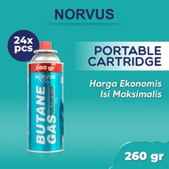 BEST SELLER NORVUS - BUNDLING PORTABLE BUTANE GAS 24 PCS 260G