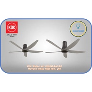 KDK  SENSA 5 60’’ CEILING FAN DC MOTOR 9 SPEED K15Z5 REY/QEY