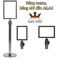 Instruction boards, A3 and A4 menu boards, barrier column boards do not include poles (genuine produ