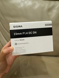 Sigma 23mm F1.4 DC DN (Sony;E Mount) with 52mm filter