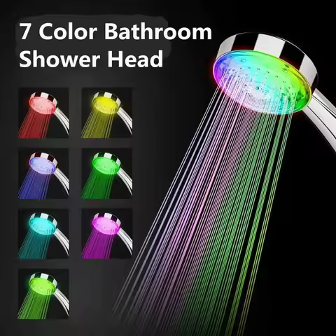 LED Luminous Shower Head Colorful Self-coloring Shower Head Water Conservancy Power Generation Showe