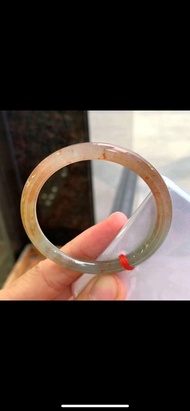 冰種翡翠天然翡翠玉鐲A玉手鐲 玉鈪 • 冰種紅珊瑚翡翠圓鐲