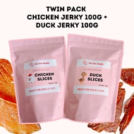 521 Da Paws Dog & Cat Treats 100% Natural Chicken & Duck Meat Jerky Promo Pack 200g / Pet Training S