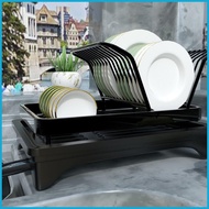 Drying Rack Dishes Stainless Steel Dish Rack Dish Drainer with Automatic Drainage Utensil Holder Large Capacity tongsg