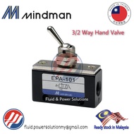 Mindman EPA-101 3/2 Way Toggle Valve "Made in Taiwan" Port size: 1/8" , Mindman Mechanical Hand Valv