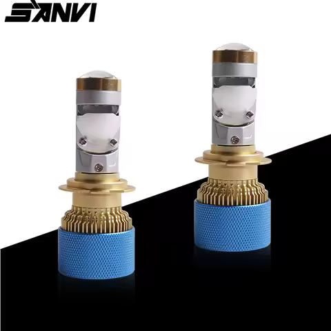 SANVI New H6 H7 H11 9005 9006 Mini BI LED Lense Headlight 70W 6500K 30000LM Low Beam Headlight for C