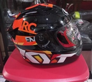 Helm KYT RC7/RC Seven Seri 19 Black/Orange Aslil/Original KYT