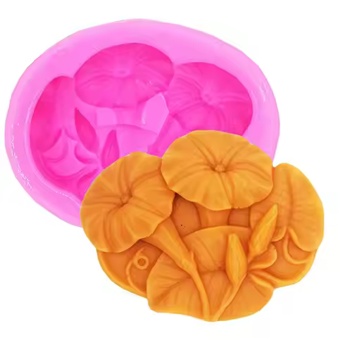 New Morning Glory Craft Art Silicone Soap mold Craft Molds DIY Handmade soap molds