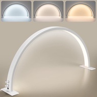 Noverlife 29in Half Moon Light for Nail Desk, 35W 2520 Lumen Manicure Nail Tech Lamp 3 Color Led Las