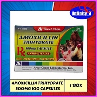 Amoxicillin]K)Trihydrate>z}500mg>l}100>C}capsules/box