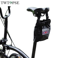TWTOPSE Water Resistant Bike Bags For Brompton Bicycle Folding Rear Saddle Front Handlebar Bags Panniers Magnetic Buckle Pouch