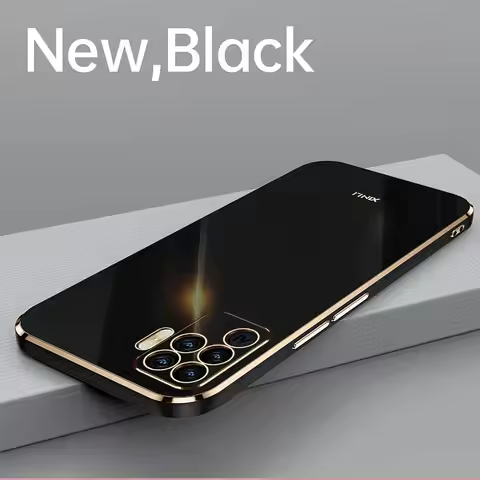 Oppo F19 Pro CPH2285 Case Plating Bumper Silicone TPU Back Cover Shockproof Phone Case for Oppo F19