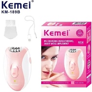 Kemei KM-189B IPX5 Waterproof Electric Epilator Portable USB Charging Women Shaver Rechargeable Razo