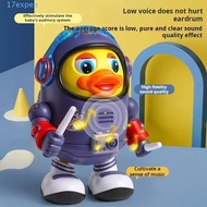 EXPEN Dancing Astronaut Duck Toy, Plastic Interactive Electric Dance Space Duck, Figures Doll Sound 