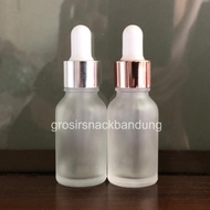 PIPET KACA BOTOL SERUM 15ml FROSTED ROSE GOLD