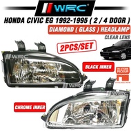 Honda Civic 1992-1995 EG6 EG9 SR4 Diamond ( Glass ) Headlamp ( Clear Lens )