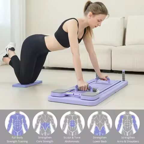 JANUA Pilates Board - Pilates Reformer Set, Multi-Purpose Foldable Pilates Reformer Board for Home