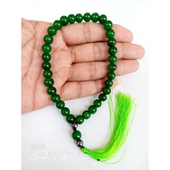 Tasbih giok hijau asli 8mm tasbih batu giok hijau aceh tasbih giok original kalung tasbih pria tasbi