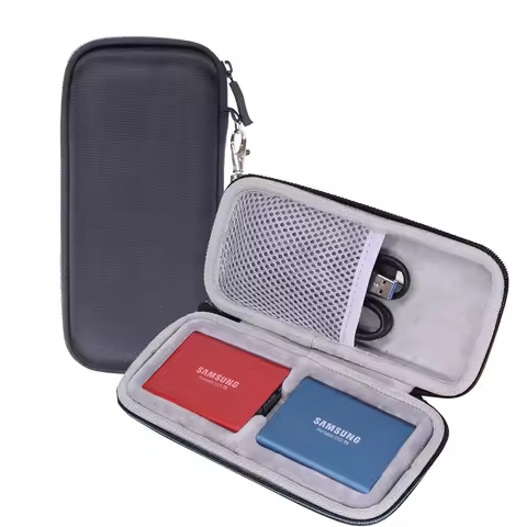 EVA Shockproof Carry Case for 2 Samsung T5 / T3 /T7 Portable SSD 250GB 500GB 1TB 2TB USB 3.1 Externa
