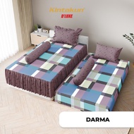 Sprei Deluxe Kintakun 2 in 1 Minimalis Ukuran 120x200 Duo Seprai Sorong Seprai Kasur Double