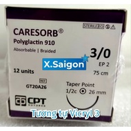 CARESORB 3/0 CPT Surgical Suture (Similar to Vicryl 3)