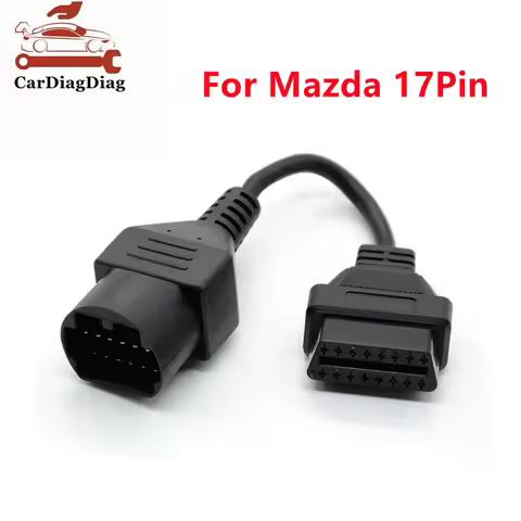 Car Diagnostic Cable For Mazda 17Pin to 16Pin OBD2 OBD II Cable Connector Cable For Mazda 17 Pin Con
