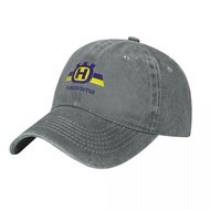 Husqvarnas  logo Adult Washed Cowboy Hat 100% Cotton Curved Brim Sun Hat Simple Casual All-Match Neu