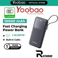 Yoobao 3C Powerbank 20W Fast Charge 10000mAh Built in Cable  with Digital Display (PD/QC3.0/SCP) Q13